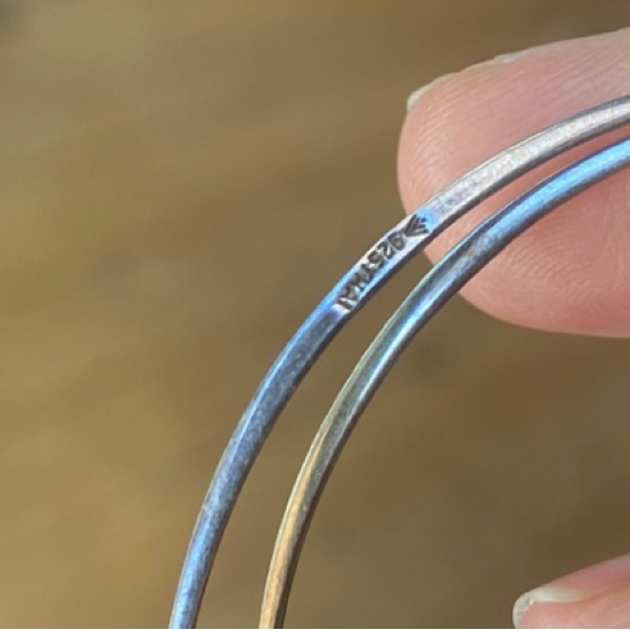 Sterling silver Silpada hook earrings silver black - Picture 2 of 2